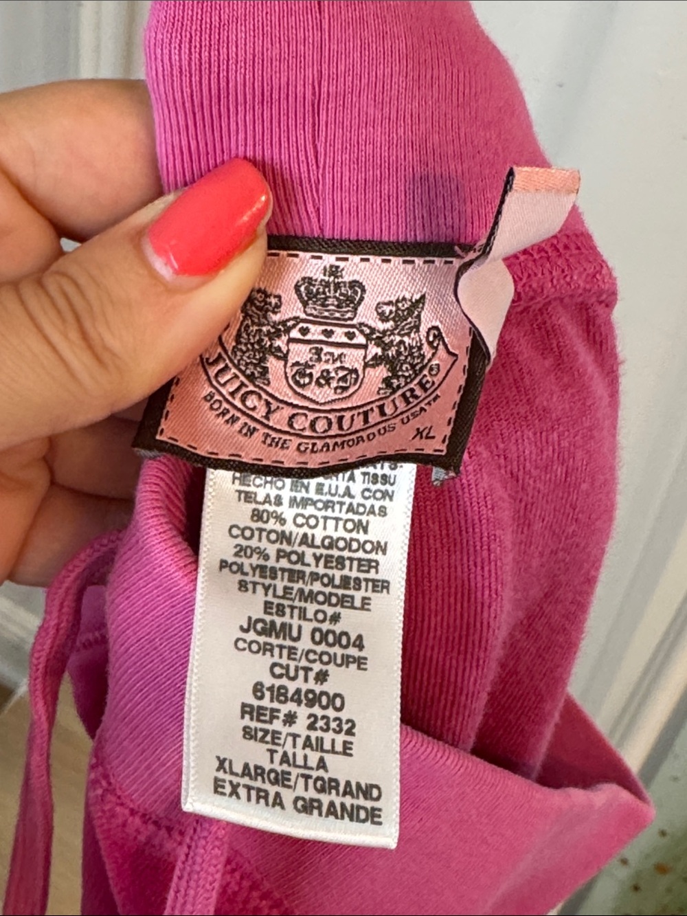 Vintage Juicy Pink Velour Drawstring Pants size xL - Picture 3 of 3